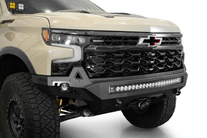 Chevrolet Silverado 1500 ZR2 Bumper - Front - Addictive Desert Designs - Stealth Fighter - Hammer Black - `25-`26